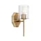 Designers Fountain Haven 7 in. 1-Light Old Satin Brass Wall Sconce Light with Clear Rippled Glass Shades for Bathrooms D309M-WS-OSB - alternate 2